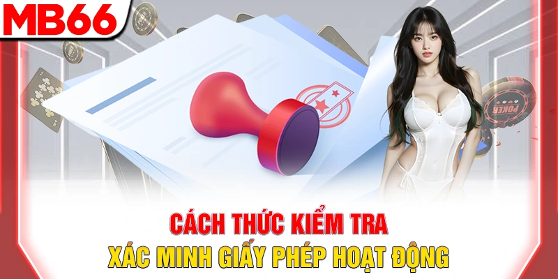 Cách thức kiểm tra, xác minh giấy phép hoạt động